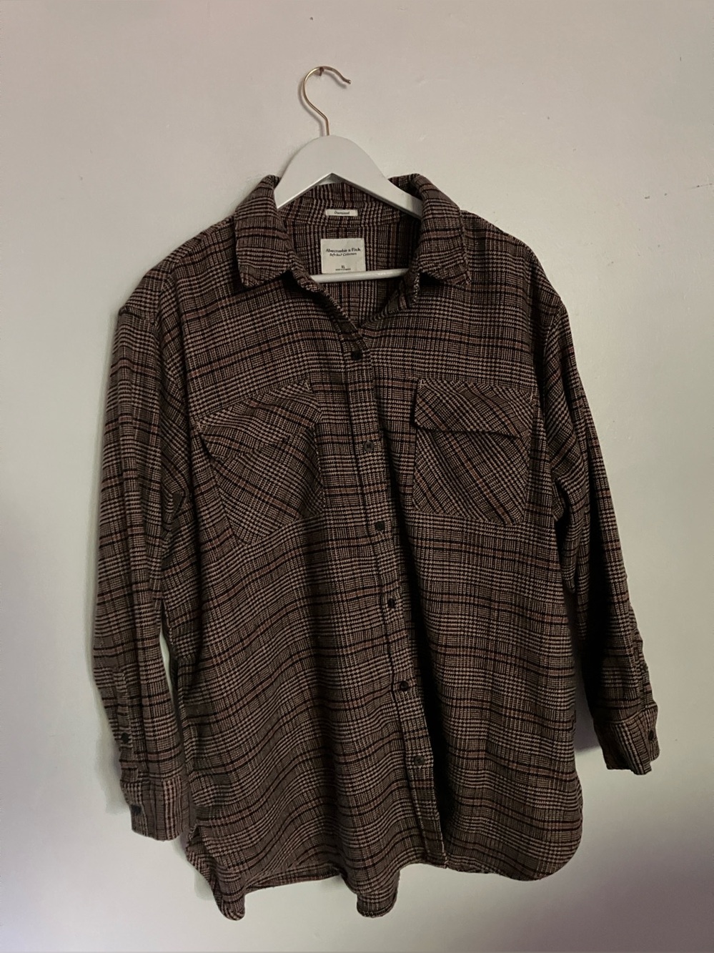 Abercrombie & Fitch Soft Collection Tweed Dress Shirt, Quality Used Cond., XL
